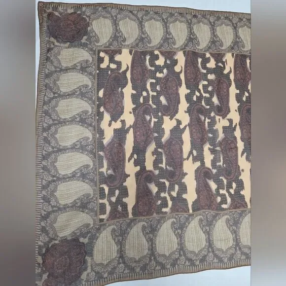 Coach Sheer Silk Chiffon Paisley Scarf - Picture 3 of 7